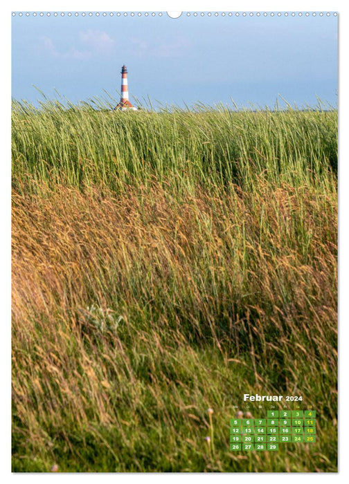 Westerhever - mudflat hike into the sunset (CALVENDO wall calendar 2024) 