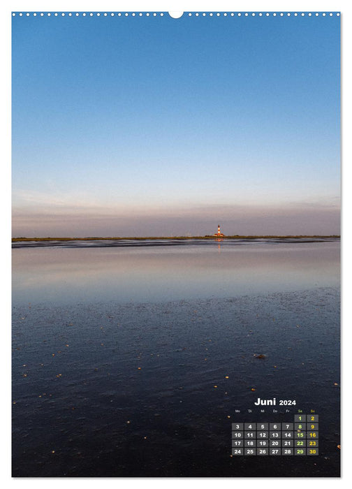 Westerhever - mudflat hike into the sunset (CALVENDO wall calendar 2024) 