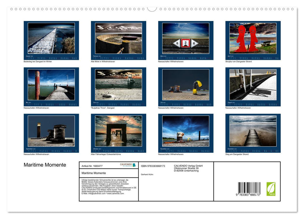 Moments maritimes (Calendrier mural CALVENDO Premium 2024) 