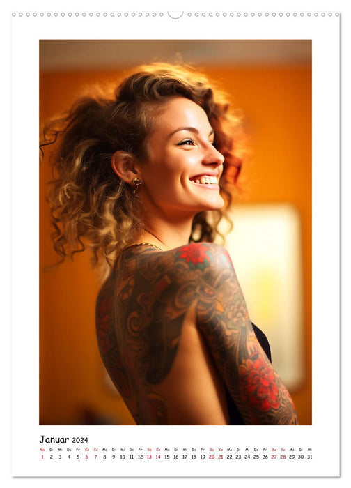 Tatouage pour moi aussi (Calendrier mural CALVENDO Premium 2024) 