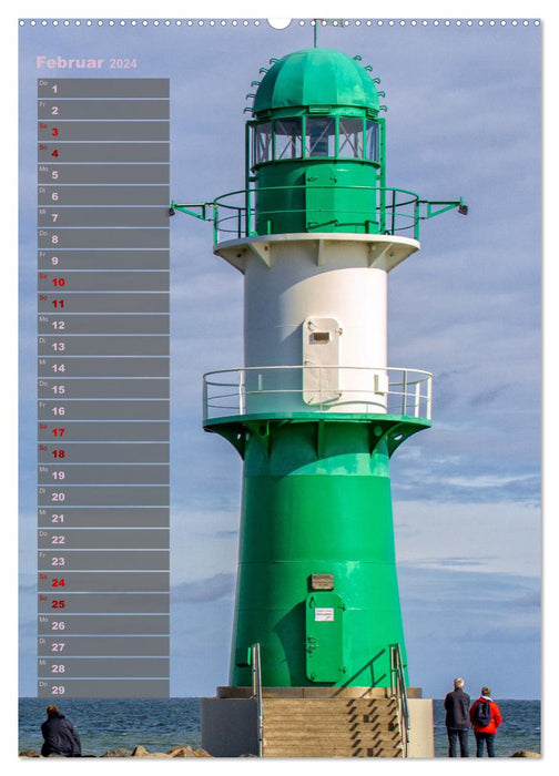 Tour de la mer Baltique en Allemagne - points forts maritimes (Calendrier mural CALVENDO Premium 2024) 