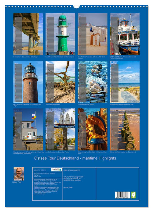 Baltic Sea Tour Germany - maritime highlights (CALVENDO wall calendar 2024) 
