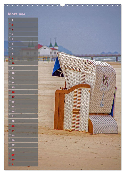 Tour de la mer Baltique en Allemagne - points forts maritimes (calendrier mural CALVENDO 2024) 