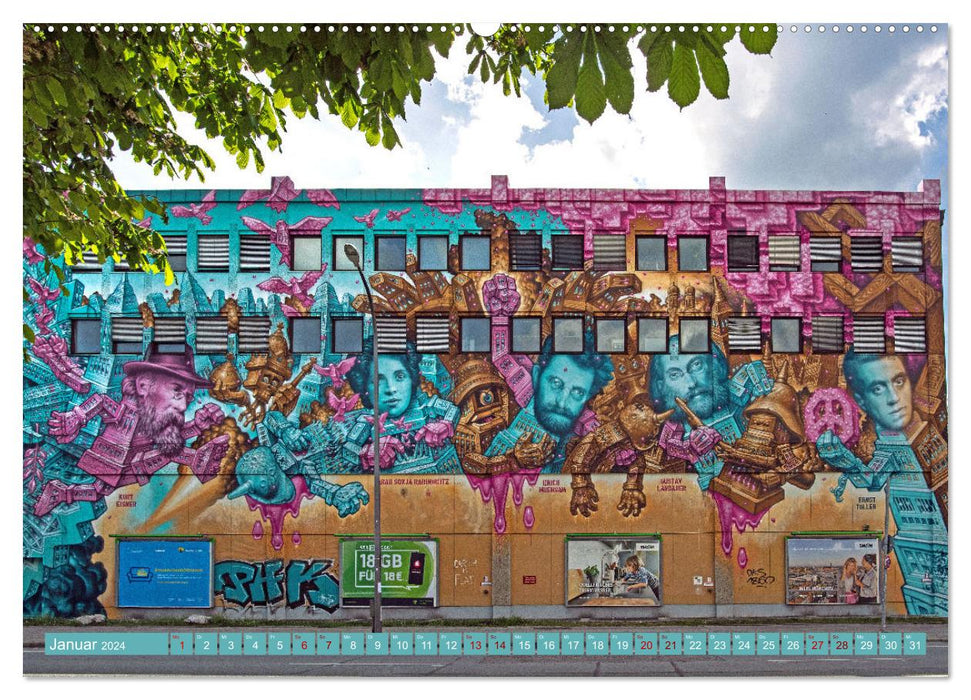 Street art in Munich (CALVENDO wall calendar 2024) 