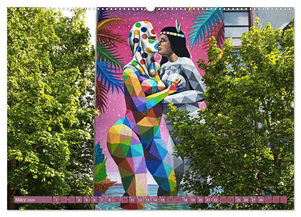 Street art in Munich (CALVENDO wall calendar 2024) 