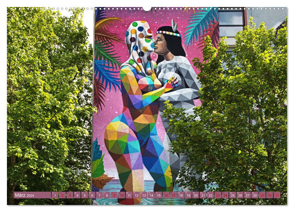 Streetart in München (CALVENDO Wandkalender 2024)