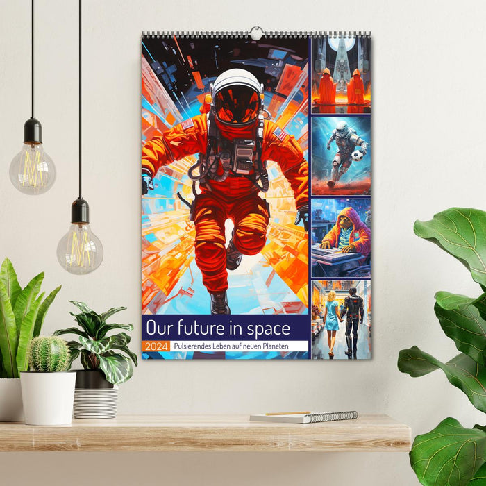 Our future in space. Vibrant life on new planets (CALVENDO wall calendar 2024) 