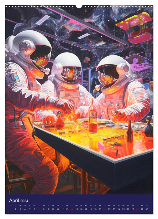 Our future in space. Vibrant life on new planets (CALVENDO Premium Wall Calendar 2024) 