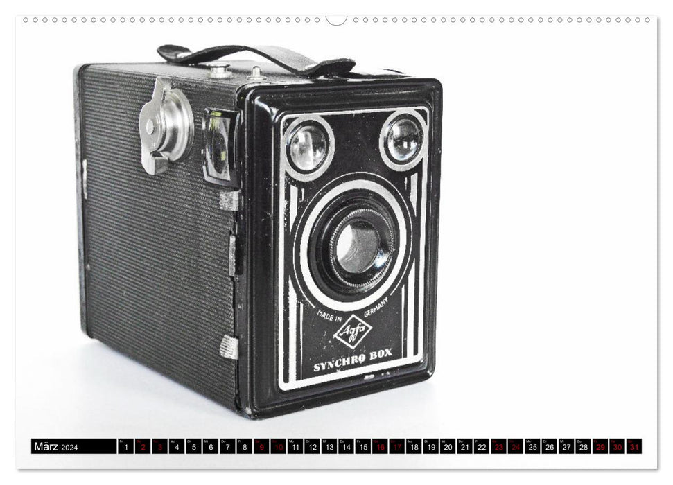 Box cameras - iconic and sometimes clunky design (CALVENDO wall calendar 2024) 