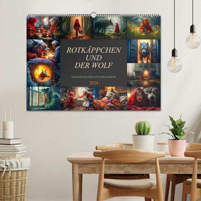 Le Petit Chaperon Rouge et le Loup (Calendrier mural CALVENDO 2024) 