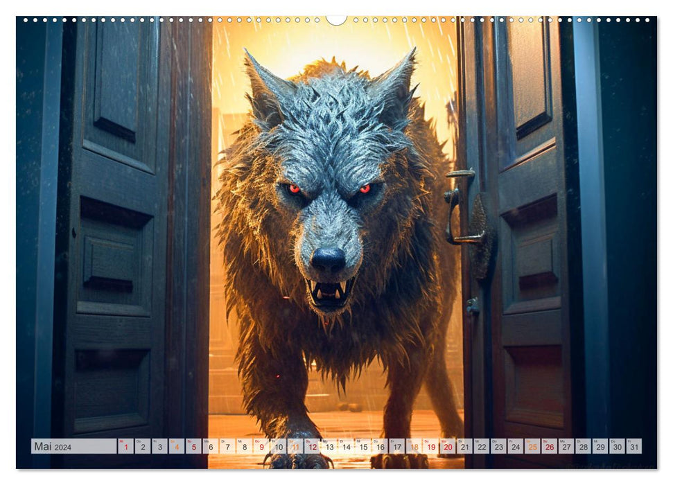 Rotkäppchen und der Wolf (CALVENDO Premium Wandkalender 2024)