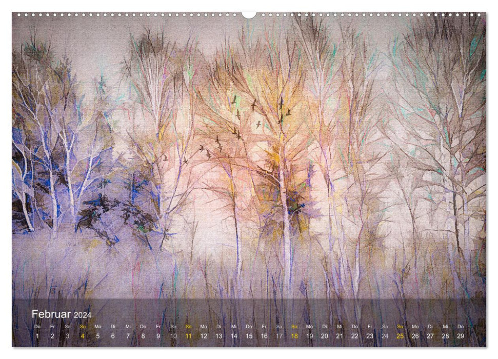 Le silence des arbres (Calendrier mural CALVENDO Premium 2024) 