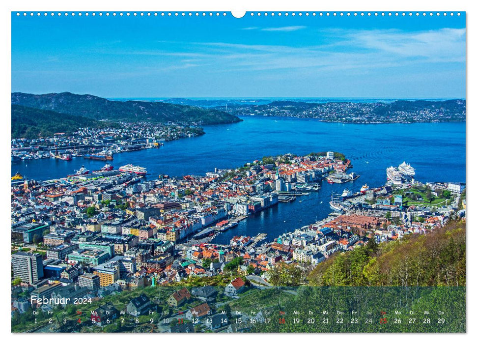 Scandinavie - fjords, archipel et mer... (Calendrier mural CALVENDO Premium 2024) 