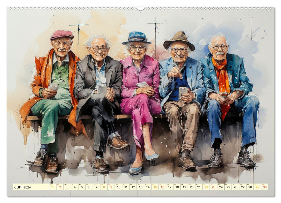 Lustiges Rentner Leben (CALVENDO Wandkalender 2024)