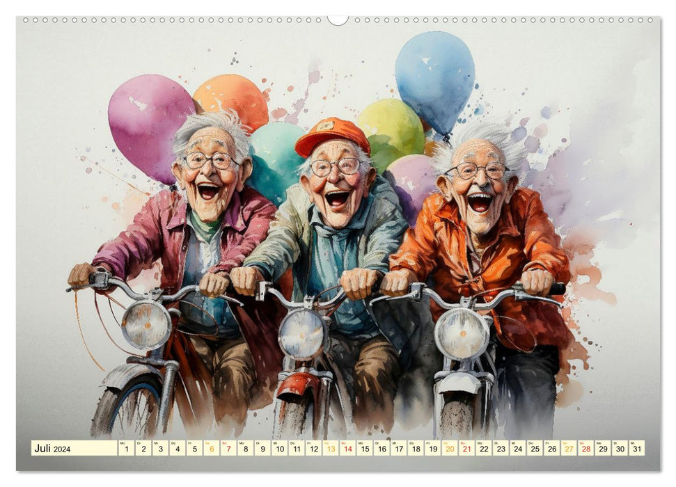 Lustiges Rentner Leben (CALVENDO Premium Wandkalender 2024)