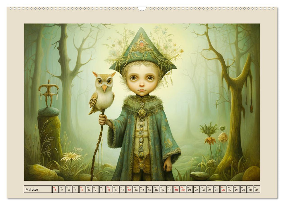 Wunder des Mittelalters. Surrealistische Illustration der keltischen Anderswelt (CALVENDO Premium Wandkalender 2024)