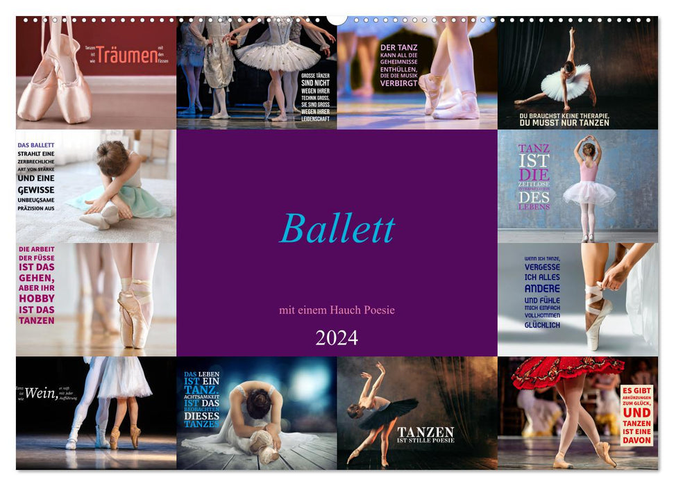 Ballett mit einem Hauch Poesie (CALVENDO Wandkalender 2024)