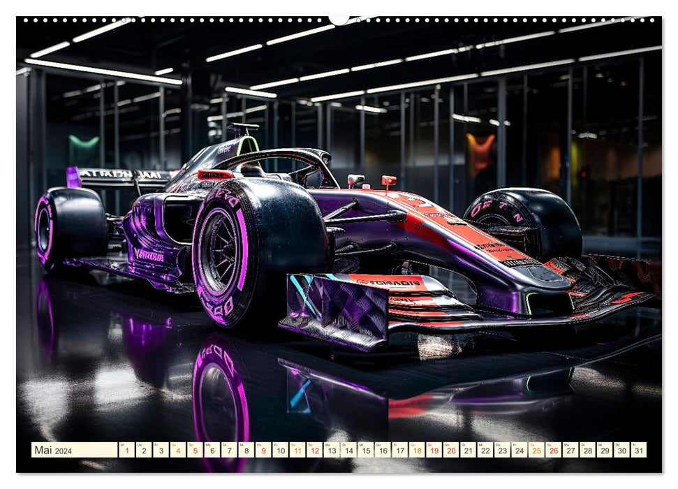 Racing car fantasies (CALVENDO wall calendar 2024) 
