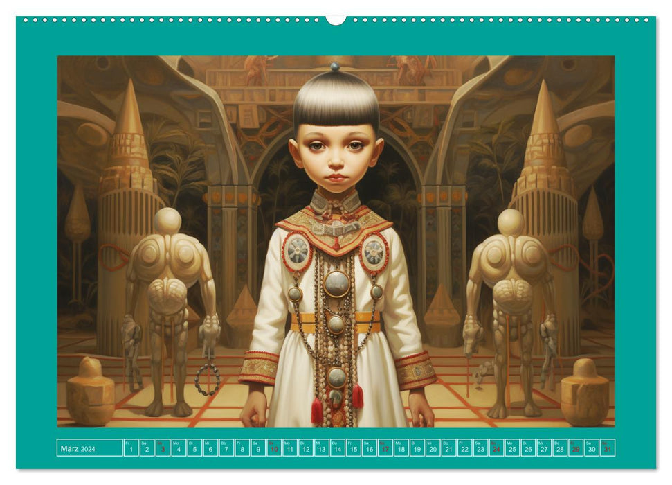Im Ägypten der Antike. Surrealistische Illustrationen (CALVENDO Wandkalender 2024)