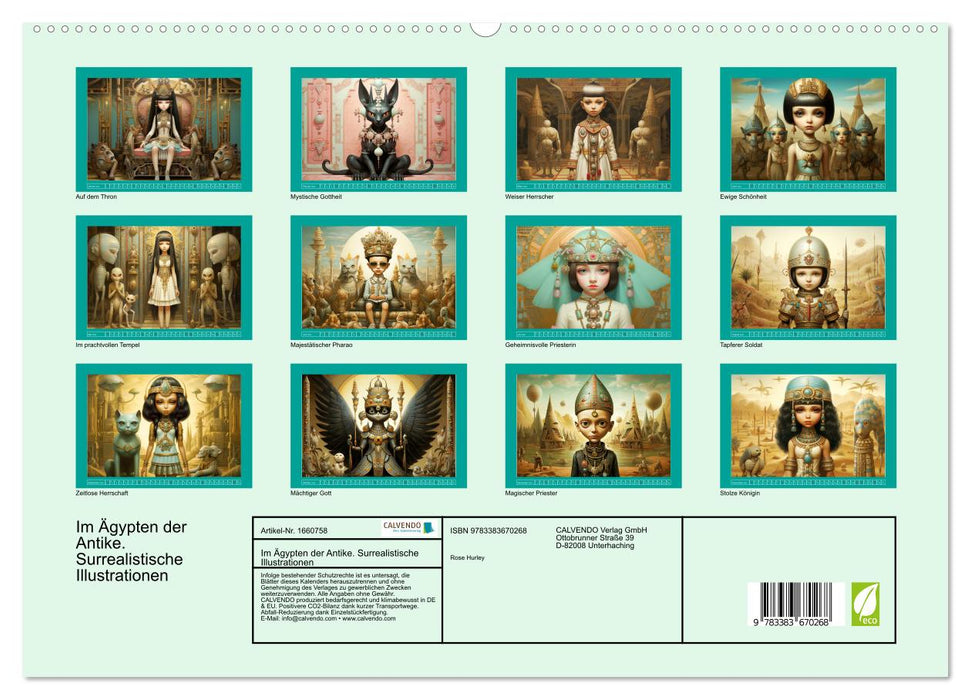 In ancient Egypt. Surrealistic illustrations (CALVENDO Premium Wall Calendar 2024) 