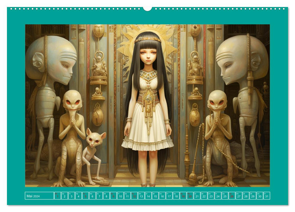 Im Ägypten der Antike. Surrealistische Illustrationen (CALVENDO Premium Wandkalender 2024)