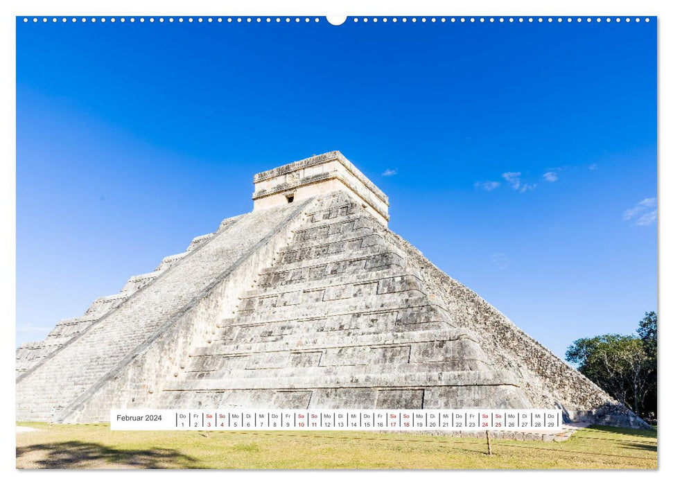 Bâtiments du Yucatan des MAYA (Calvendo Premium Wall Calendar 2024) 