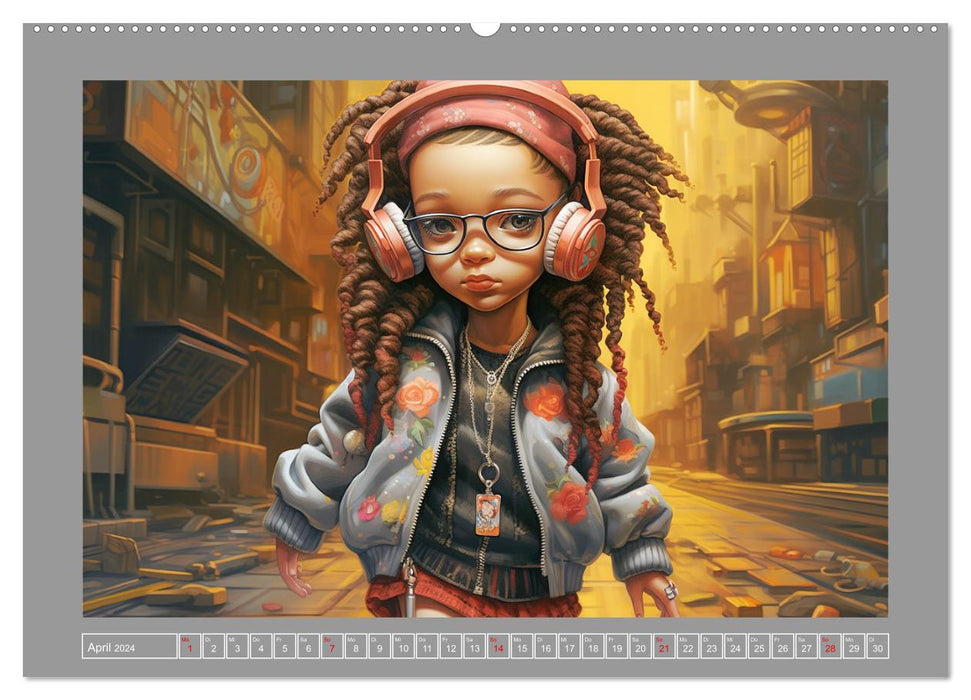 Hip Hop Kids. Ein Jahr voller Style und Groove (CALVENDO Premium Wandkalender 2024)