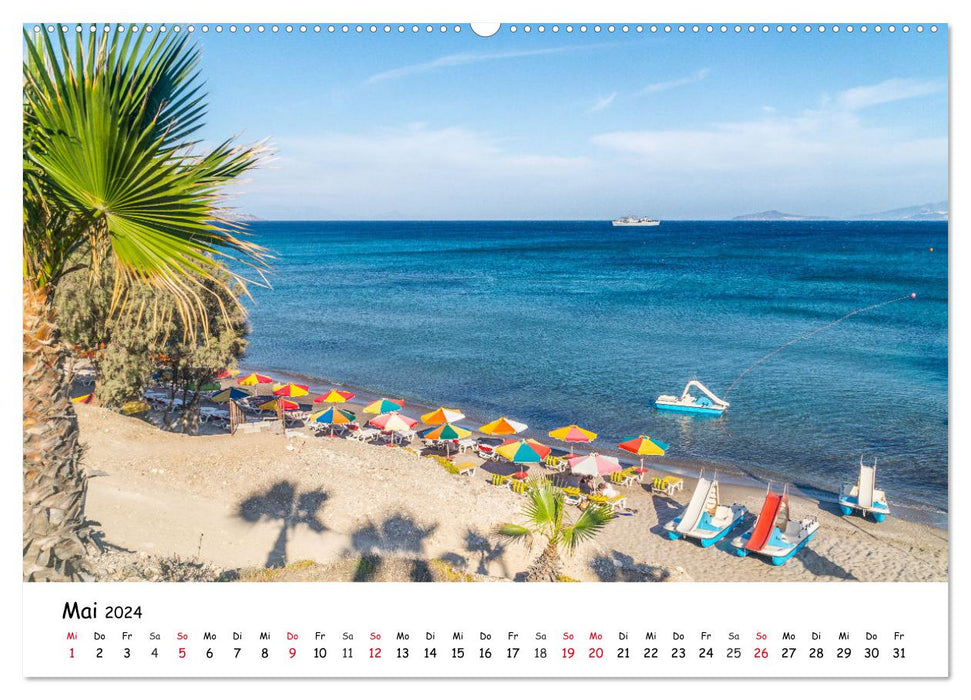 Plages de l'île de Kos (Calendrier mural CALVENDO Premium 2024) 