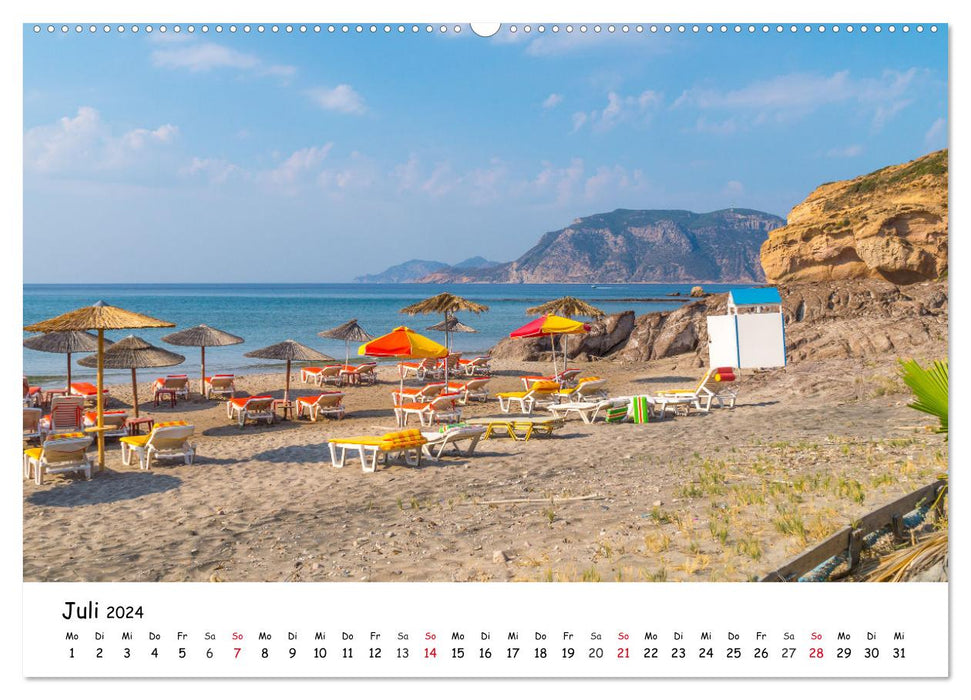 Plages de l'île de Kos (Calendrier mural CALVENDO Premium 2024) 