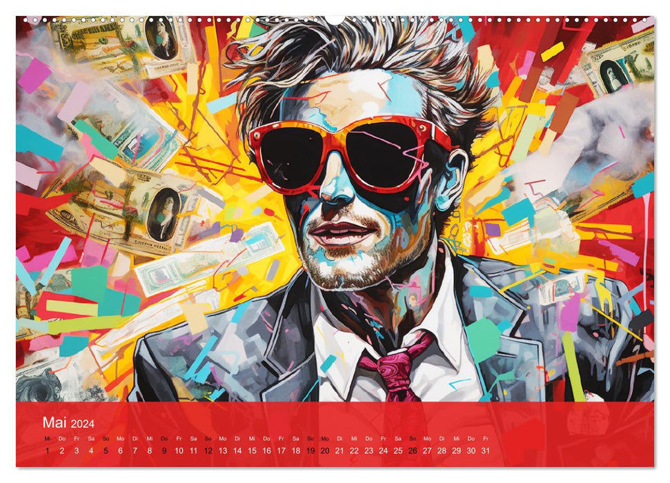 Pop-Art. Eine Reise in coolen Illustrationen (CALVENDO Wandkalender 2024)