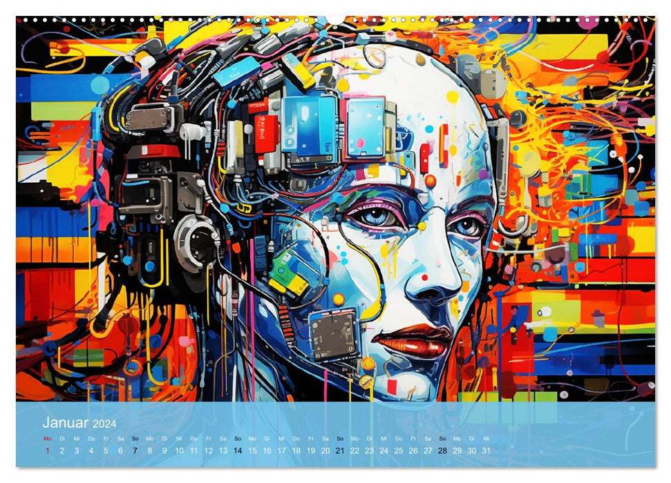 Pop-Art. Eine Reise in coolen Illustrationen (CALVENDO Premium Wandkalender 2024)