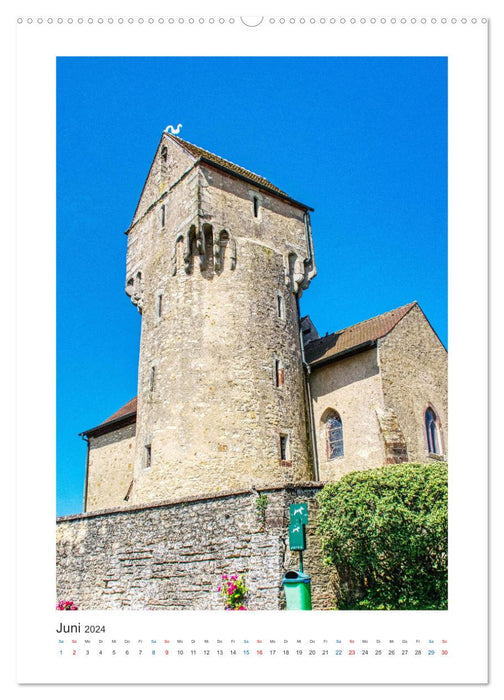 Rundturmkirchen - Architektonische Besonderheiten in Frankreich (CALVENDO Premium Wandkalender 2024)