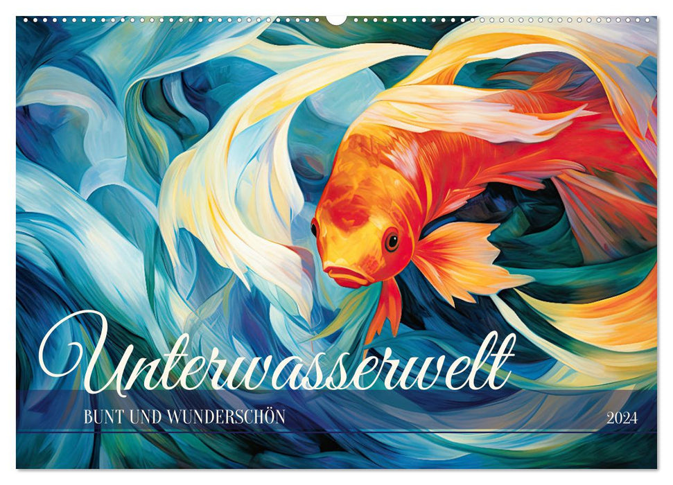 Unterwasserwelt, bunt und wunderschön (CALVENDO Wandkalender 2024)