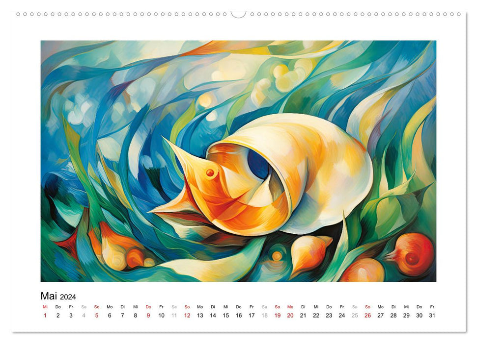 Monde sous-marin, coloré et beau (calendrier mural CALVENDO 2024) 