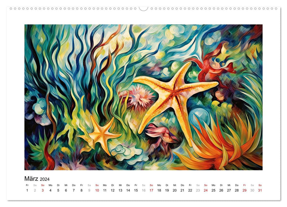 Monde sous-marin, coloré et beau (Calvendo Premium Wall Calendar 2024) 