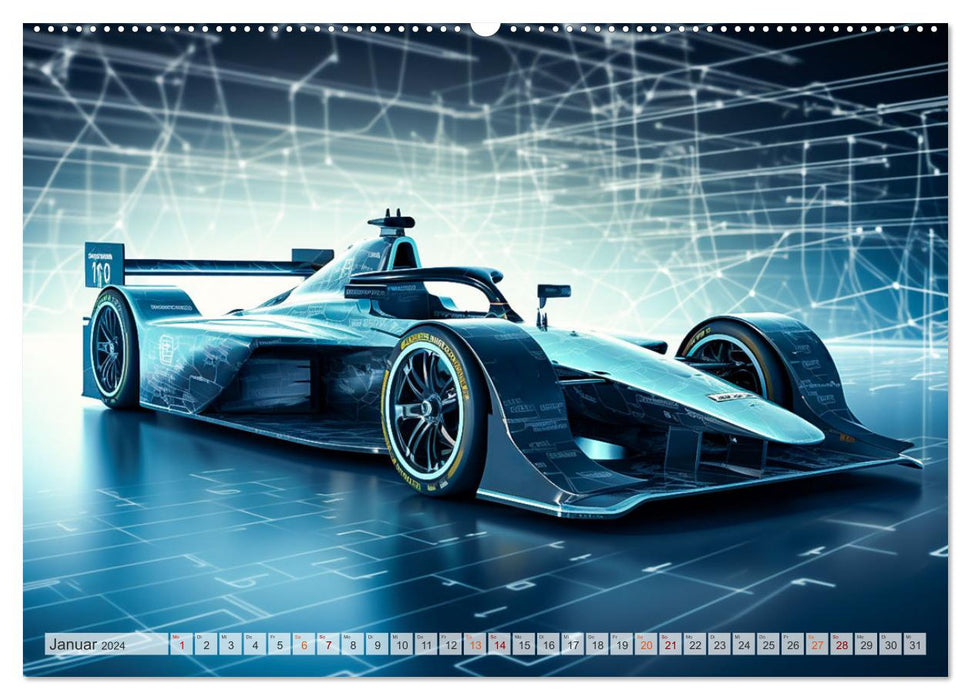 Formel E Phantasien (CALVENDO Premium Wandkalender 2024)
