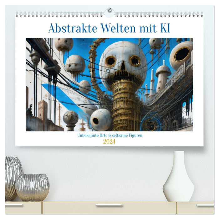 Abstrakte Welten mit KI (CALVENDO Premium Wandkalender 2024)