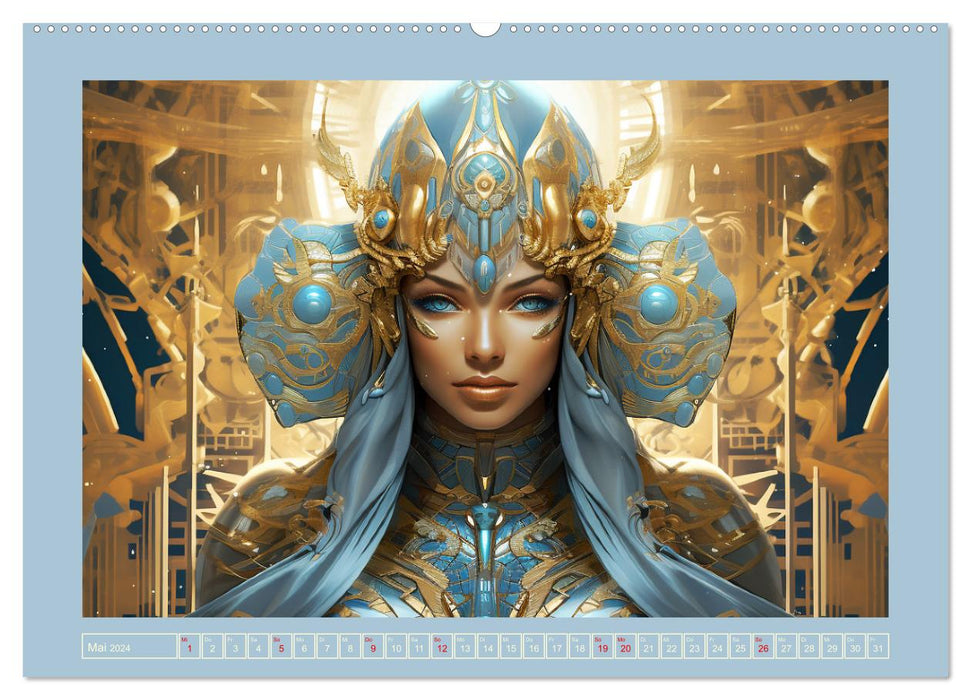Priesterinnen der Antike. Prachtvolle Fantasy-Portraits (CALVENDO Wandkalender 2024)