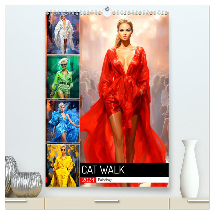Cat Walk. Paintings (CALVENDO Premium Wandkalender 2024)