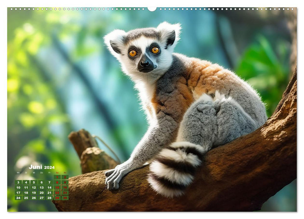 À travers la faune du monde (Calvendo Premium Wall Calendar 2024) 