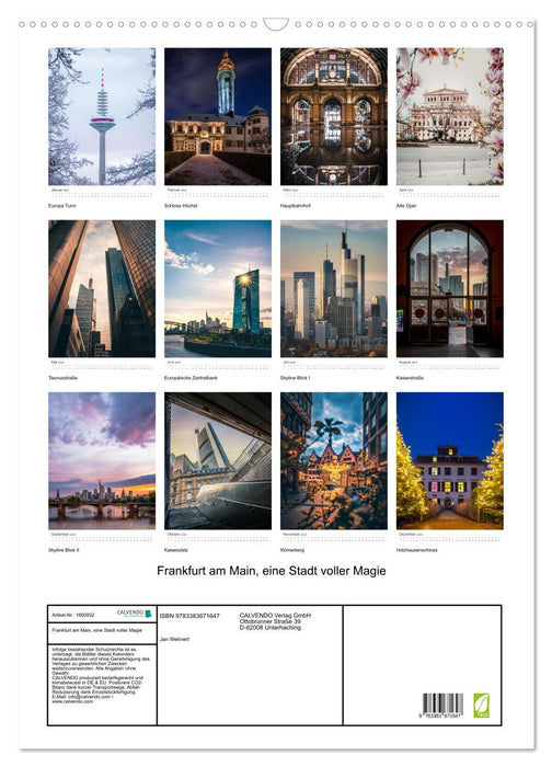 Frankfurt am Main, a city full of magic (CALVENDO wall calendar 2024) 