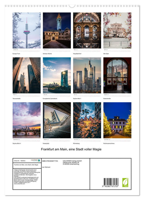 Frankfurt am Main, a city full of magic (CALVENDO Premium Wall Calendar 2024) 