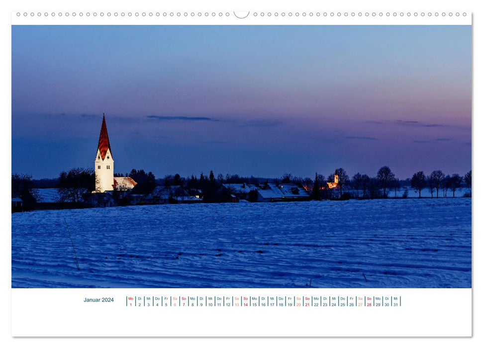 Panorama der Heimat Landkreis Freising (CALVENDO Premium Wandkalender 2024)