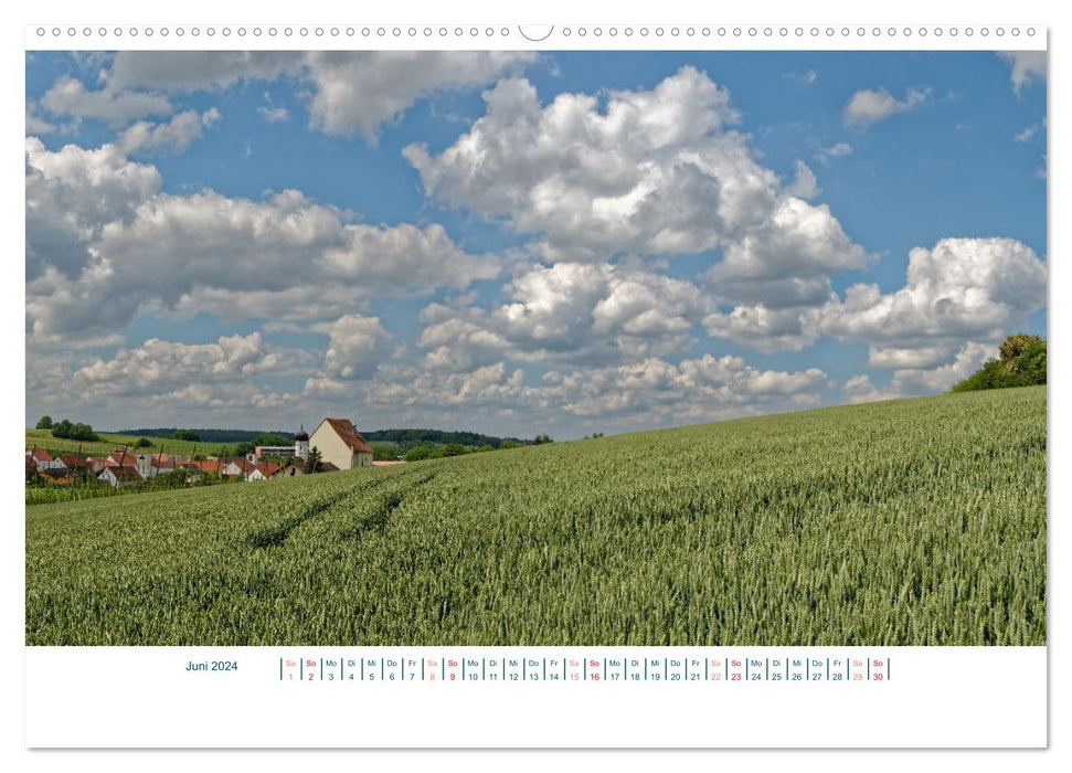 Panorama of the home district of Freising (CALVENDO Premium Wall Calendar 2024) 