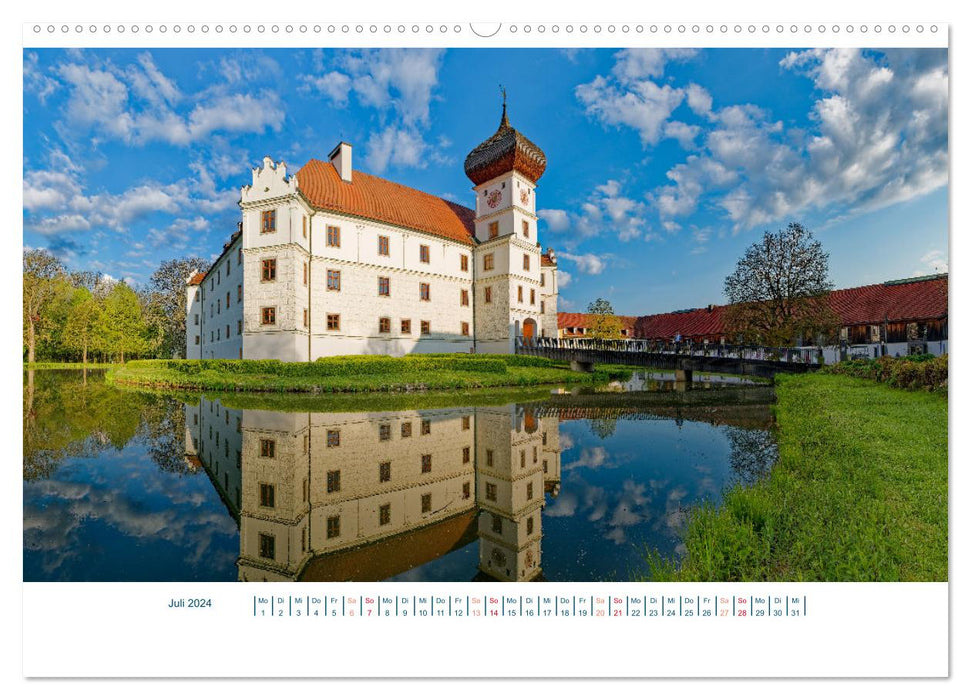 Panorama of the home district of Freising (CALVENDO Premium Wall Calendar 2024) 