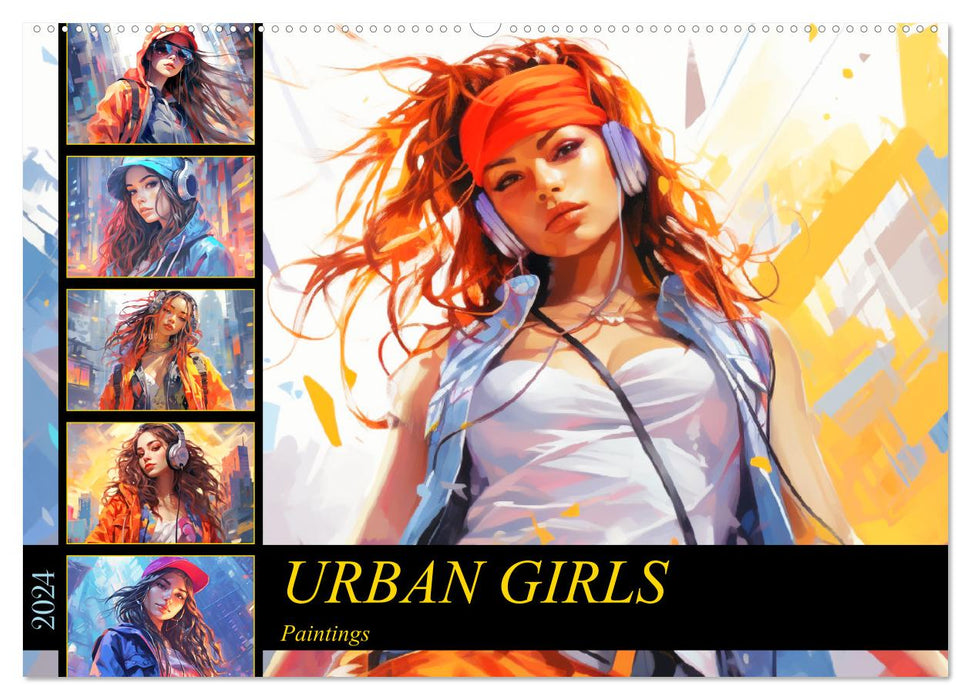 Urban Girls. Paintings (CALVENDO Wandkalender 2024)