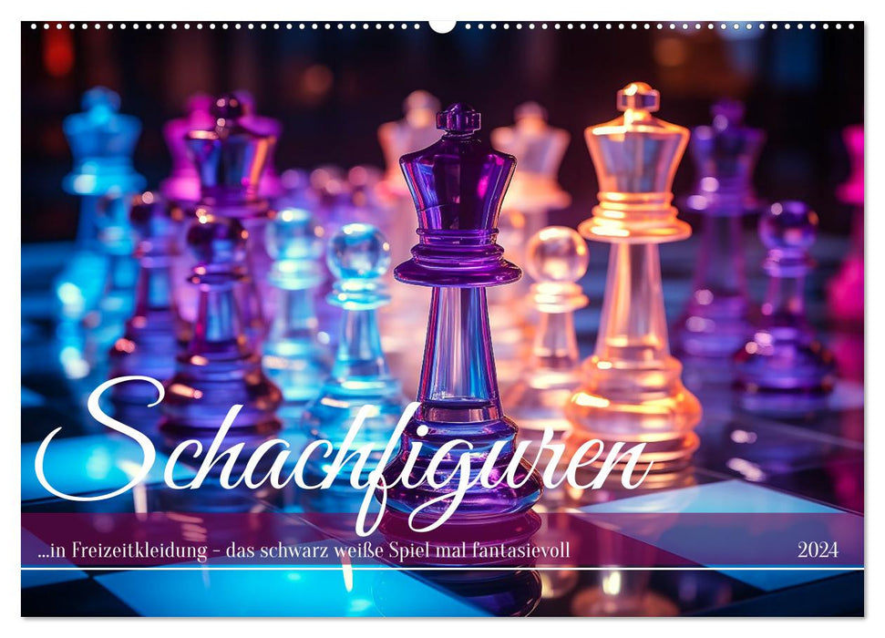 Schachfiguren in Freizeitkleidung (CALVENDO Wandkalender 2024)