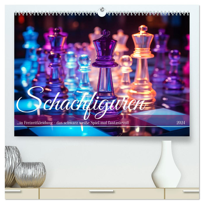 Chess pieces in casual clothing (CALVENDO Premium Wall Calendar 2024) 