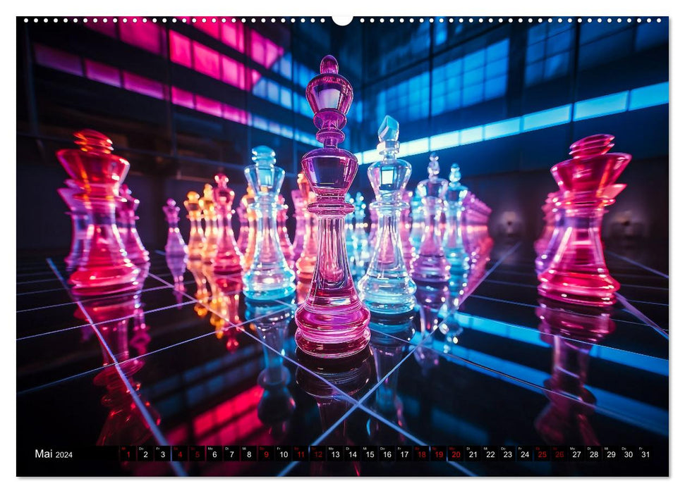 Chess pieces in casual clothing (CALVENDO Premium Wall Calendar 2024) 