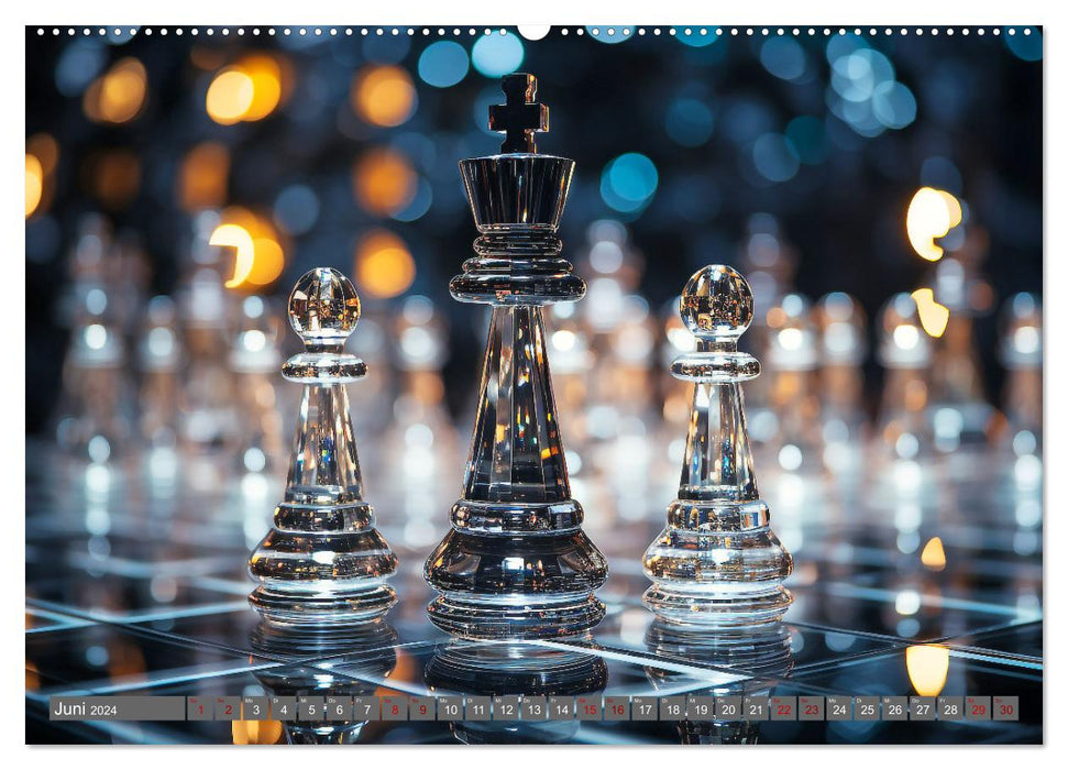 Chess pieces in casual clothing (CALVENDO Premium Wall Calendar 2024) 